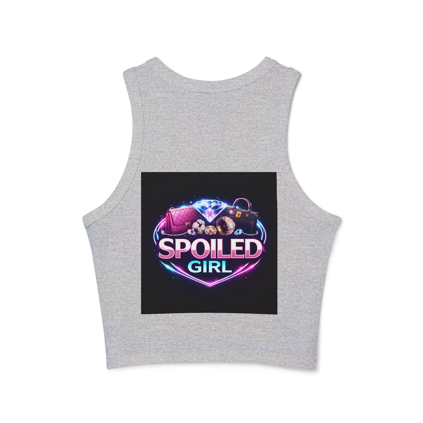 Women's Racer Tank — LuxeQueen "Spoiled Girl" Neon Graphic
