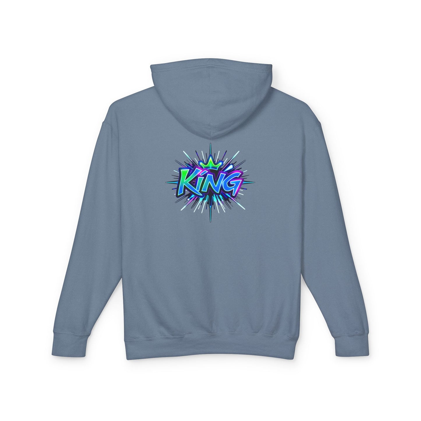 Colorful King Hoodie for Trendy Casual Wear, Unisex Lightweight Sweatshirt for Men & Women, Perfect Gift for Birthdays, Hip Hop Vibes, [...]