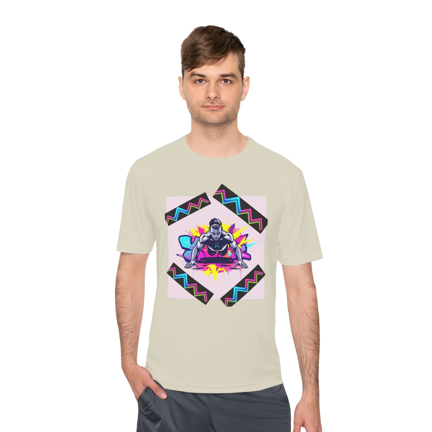Vibrant Graphic Moisture Wicking Tee for Active Lifestyle