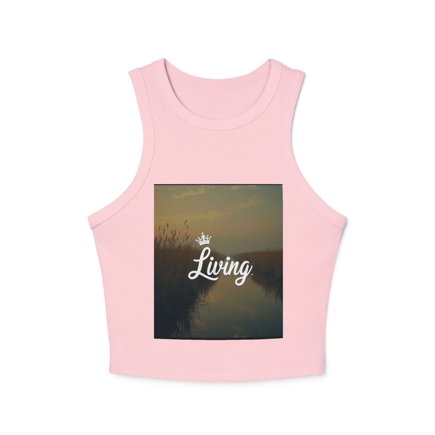 Women's Stylish Micro Rib Racer Tank Top - Summer Vibes, Living Life, Perfect for Festivals & Beach Days, Casual Wear, Gift Idea
