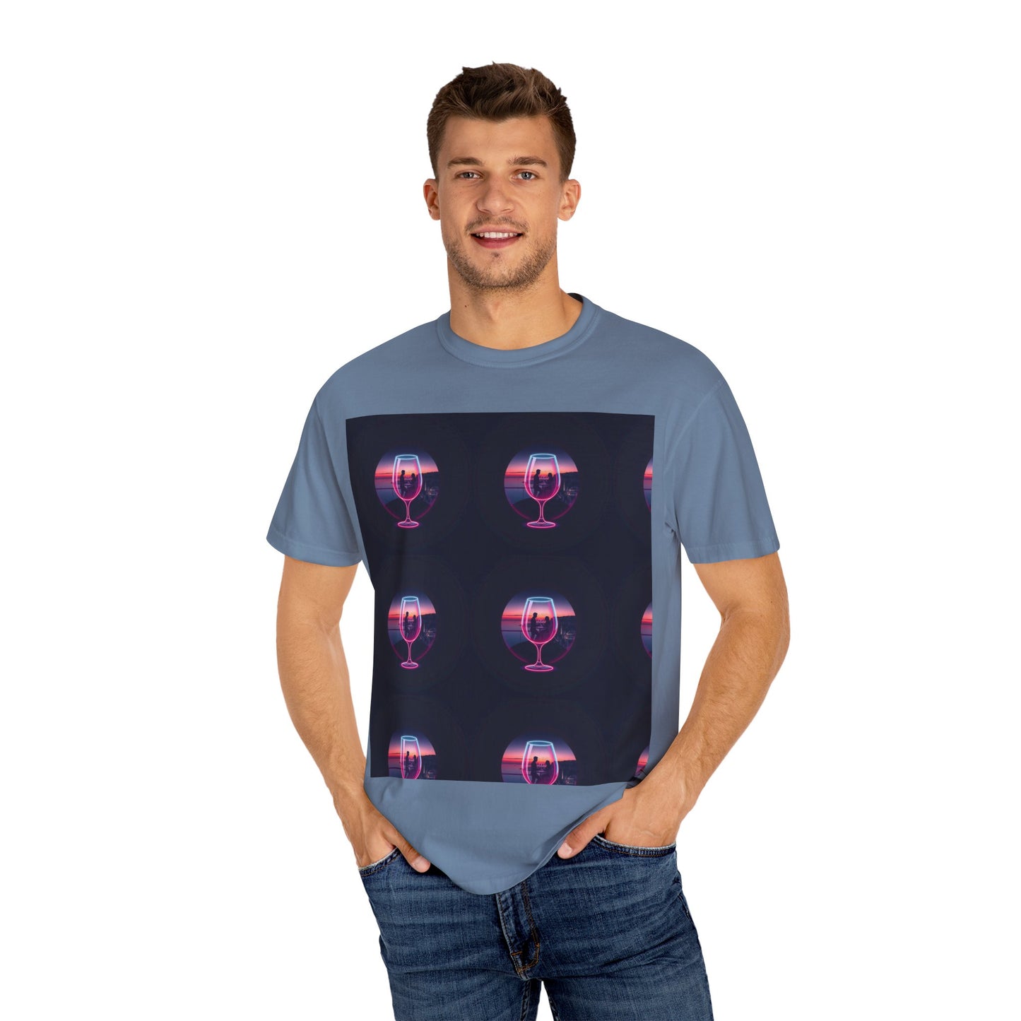 Retro Sunset Glasses T-Shirt, Unisex Garment-Dyed Tee for Casual Wear, Vintage Aesthetic Shirt, Gift for Friends, Summer Vibes Tee, [...]