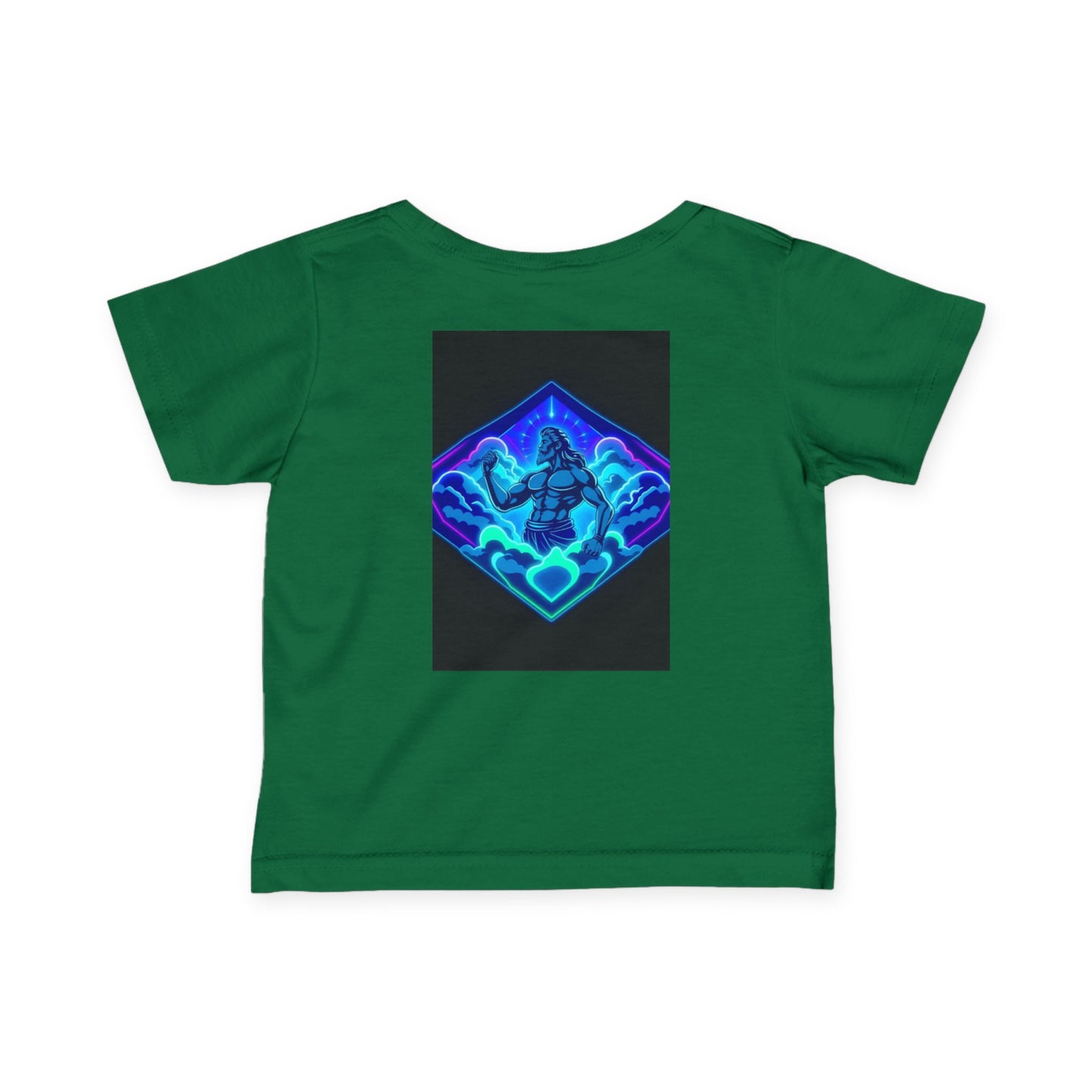 Infant Tee — "Alpha Is the Omega" Neon Christian Baby Shirt