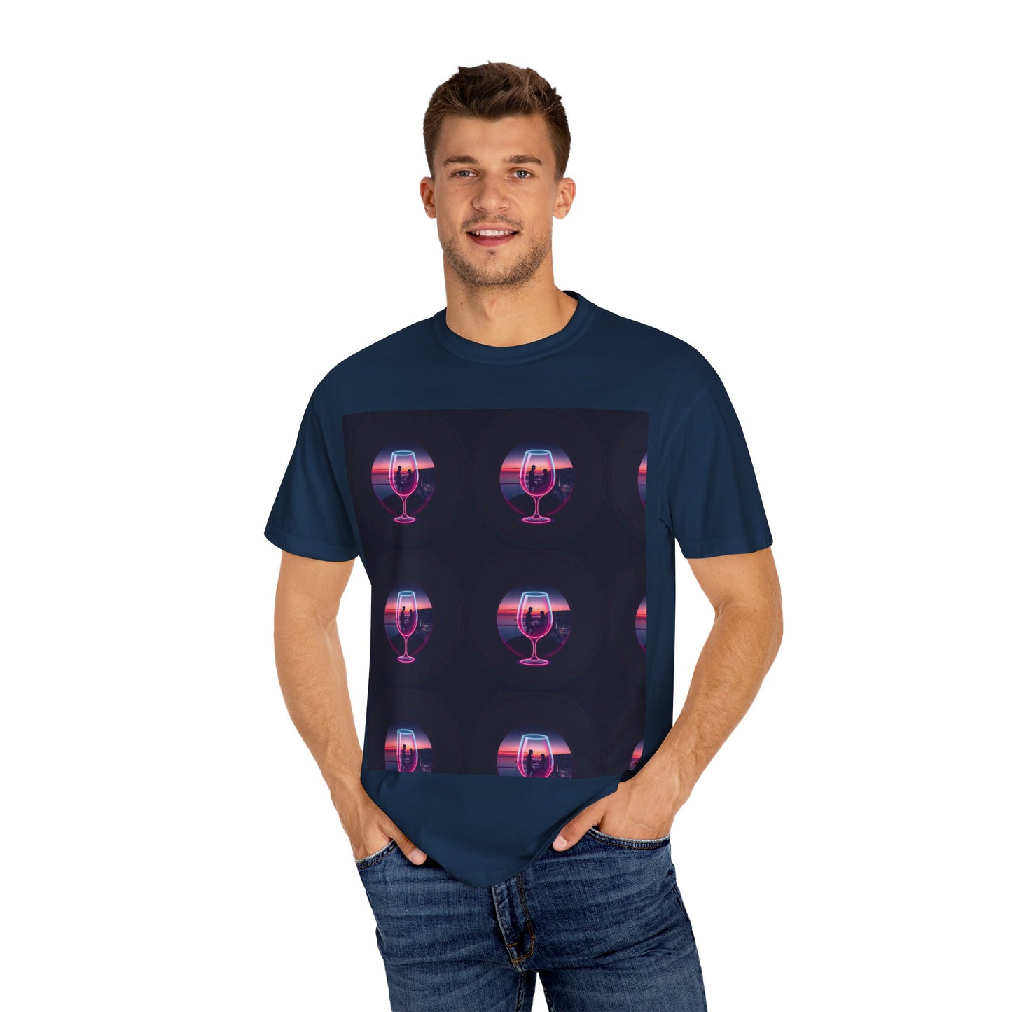 Retro Sunset Glasses T-Shirt, Unisex Garment-Dyed Tee for Casual Wear, Vintage Aesthetic Shirt, Gift for Friends, Summer Vibes Tee, [...]