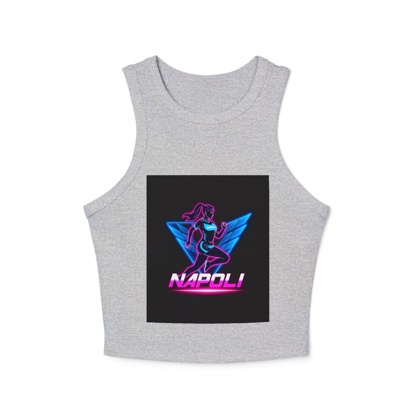 Vintage Napoli Racer Tank Top for Women, Trendy Summer Top, Athletic Wear, Casual Beach Outfit, Retro Graphic Competitive Apparel