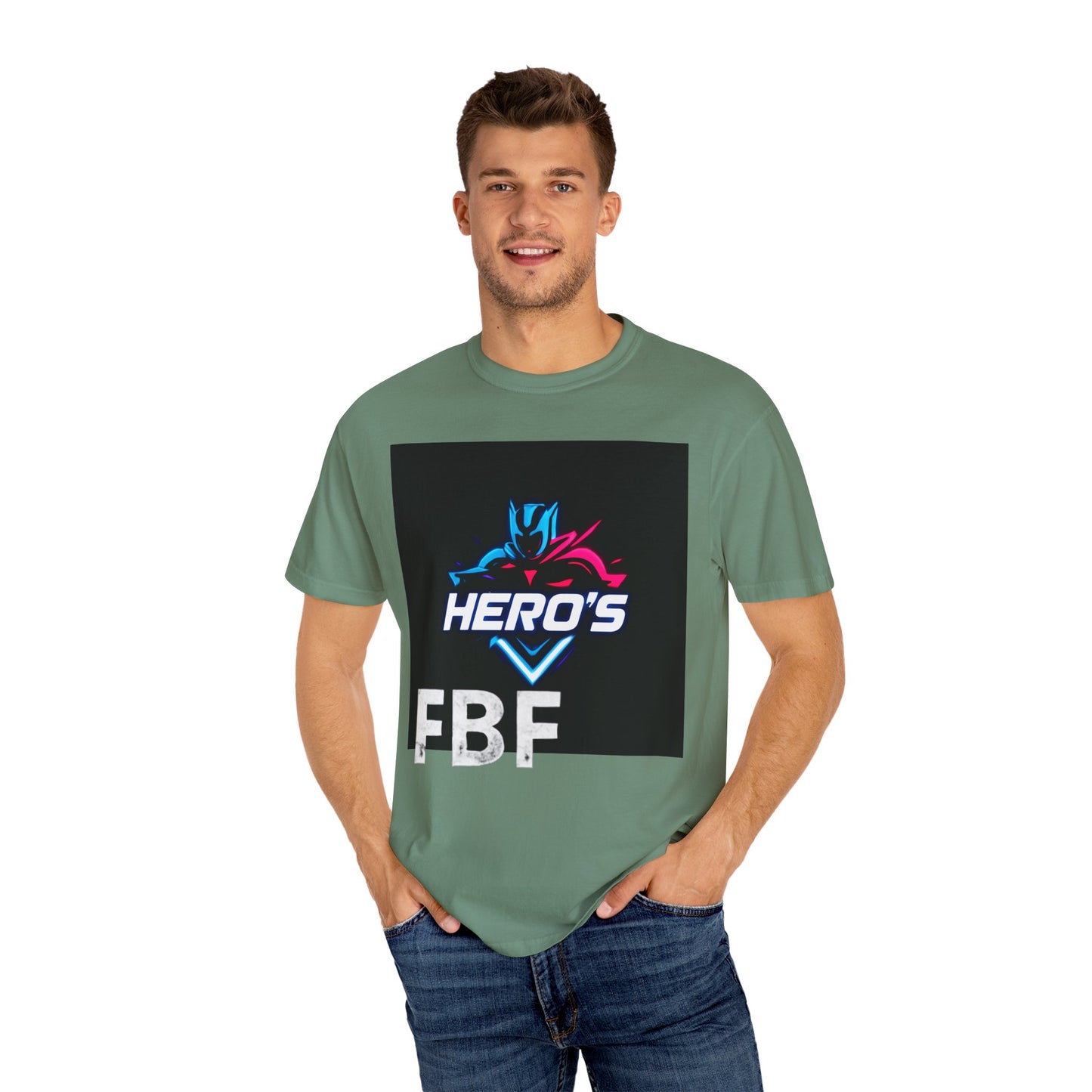 Hero's Unisex Garment-Dyed T-shirt, Casual Tee, Perfect for Gifting, Comic Fans, Hero Celebrations, Graphic Tee, Everyday Wear