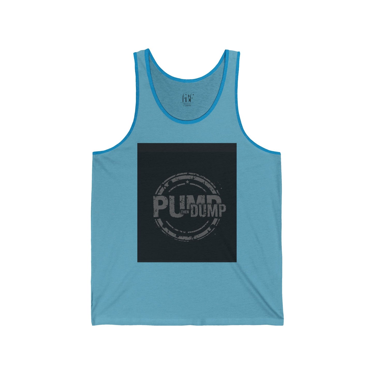 Classic Graphic Jersey Tank Top for Fitness & Casual Wear | Pump & Dump Design, Gym Tank, Unisex Tee, Summer Outfit