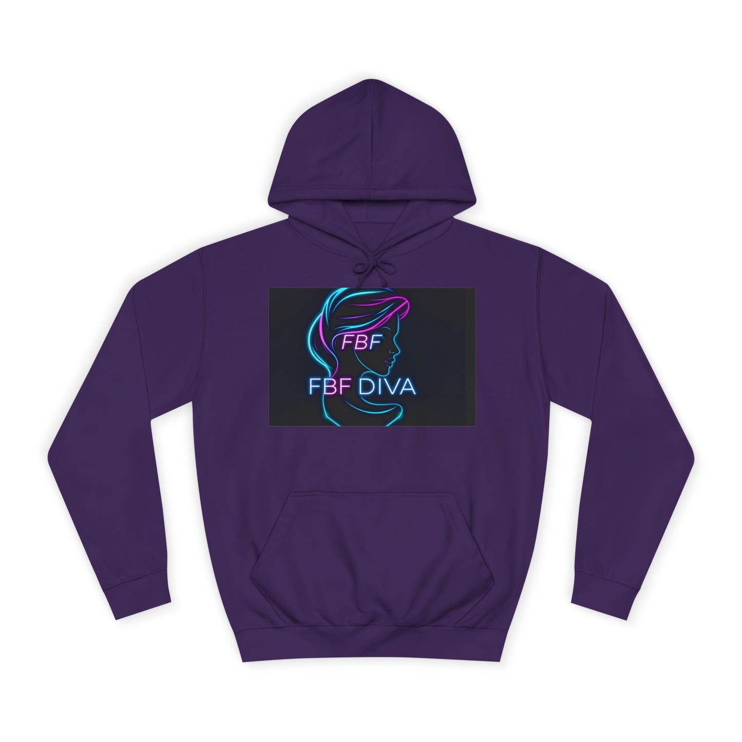 Neon FBF College Hoodie, Unisex Streetwear, Stylish Campus Apparel, Cozy Gift for Students, Trendy College Wear, FBF Diva Hoodie