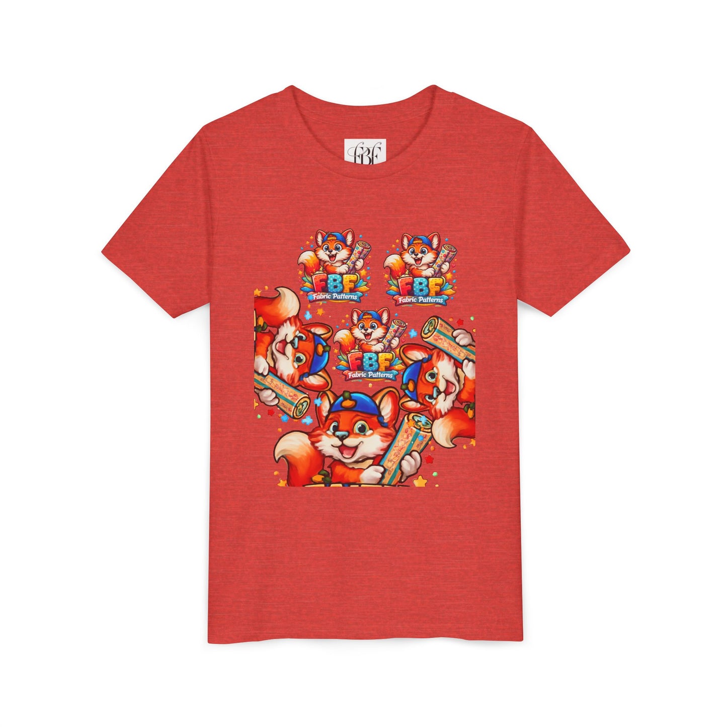 Youth Tee — Colorful Cartoon Fox 'FBF' Logo Kids Shirt