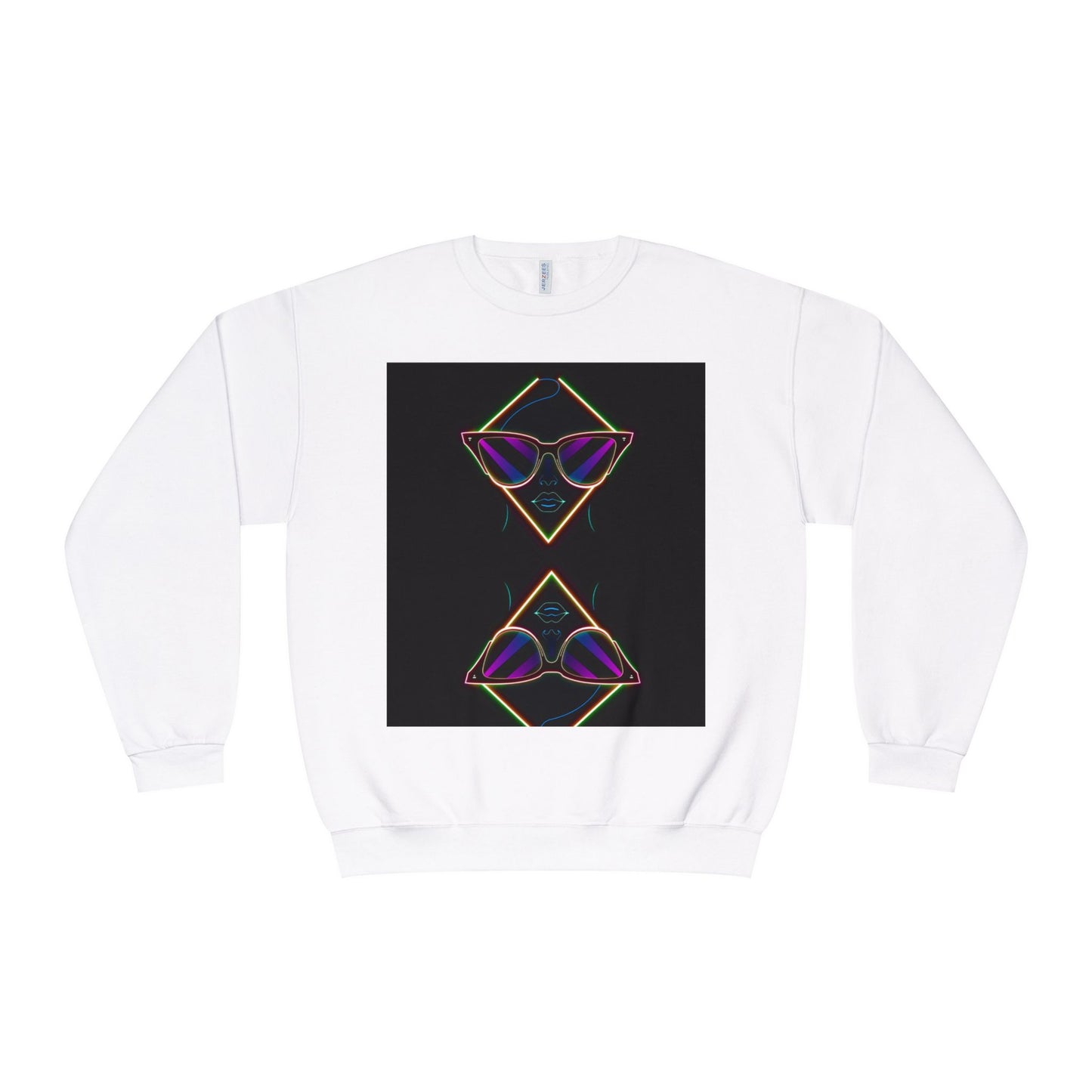 Retro Vibes Crewneck Sweatshirt with Sunglasses Design