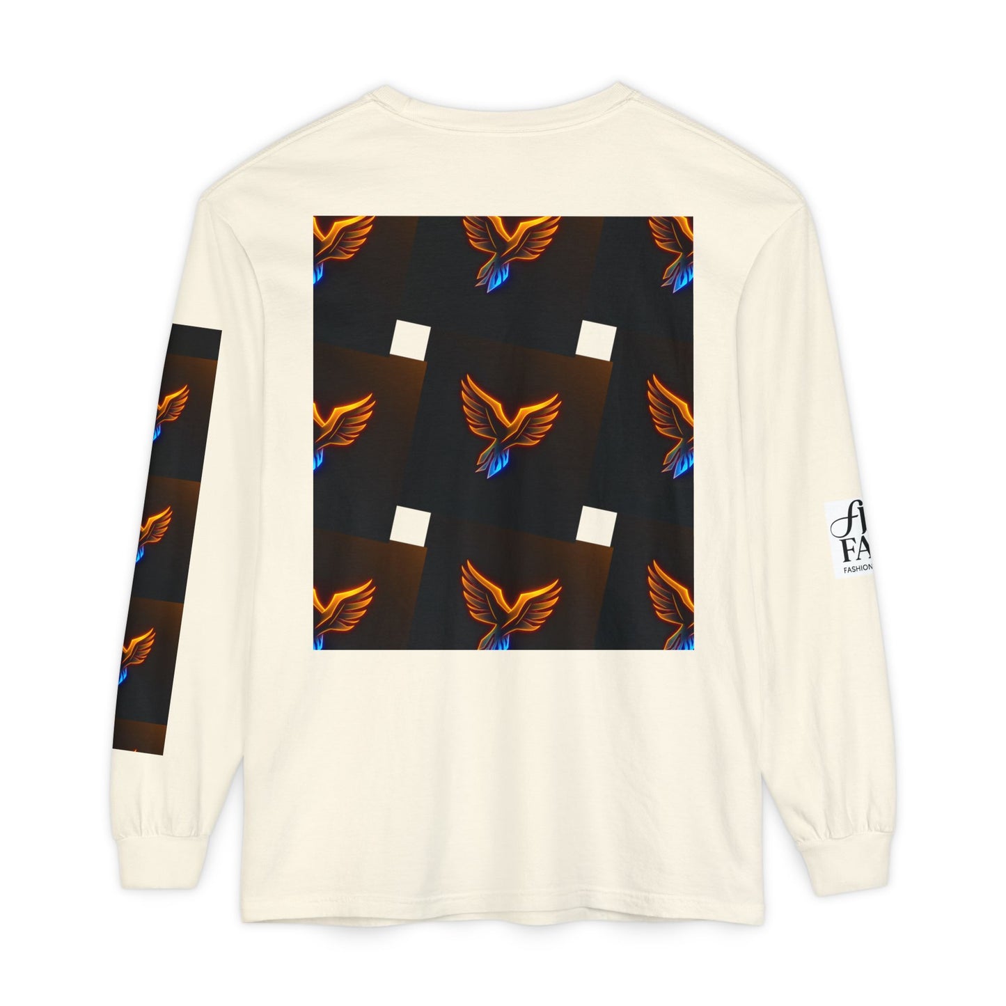 Vibrant Long Sleeve T-Shirt with Phoenix Design - Casual Wear for Bird Lovers, Gifts, Unique Fashion, Everyday Style, Unisex Apparel