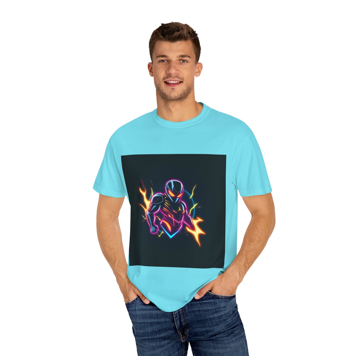 Vibrant Unisex Graphic T-Shirt, Cosmic Dreams Tee, Retro Neon Shirt, Stylish Casual Wear, Gift for Gamers & Dreamers