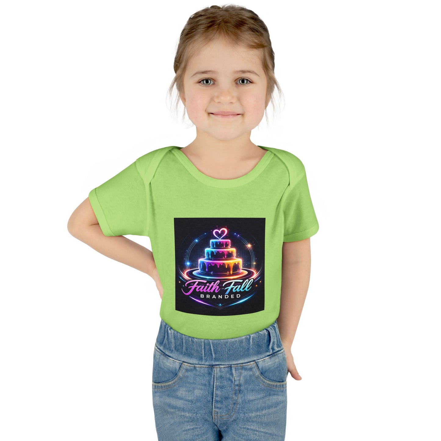 Infant Bodysuit — Neon Cake 'Faith, Fall, Brander' Baby Onesie