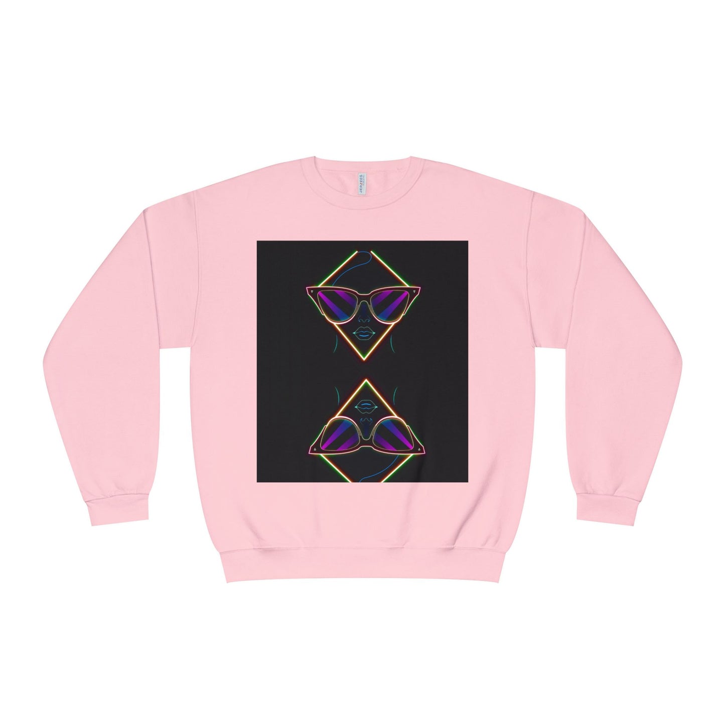 Retro Vibes Crewneck Sweatshirt with Sunglasses Design