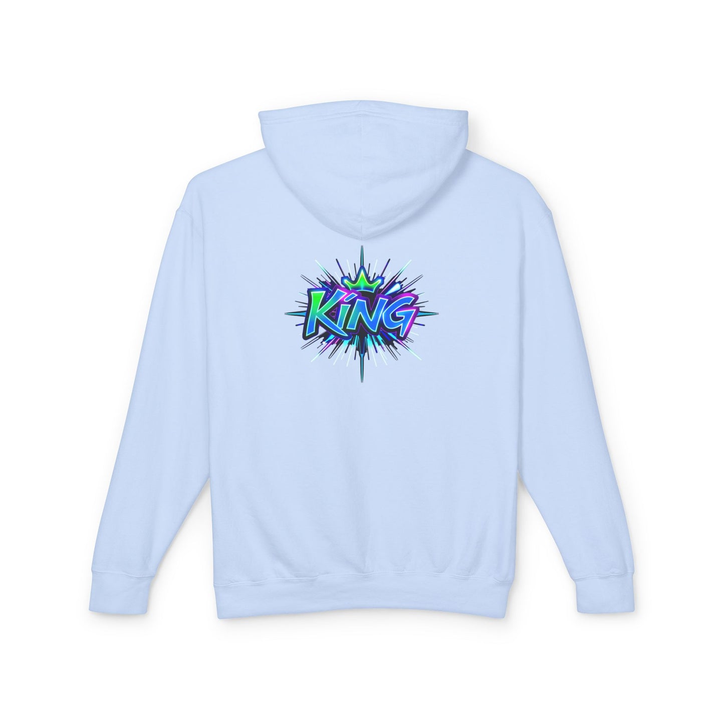 Colorful King Hoodie for Trendy Casual Wear, Unisex Lightweight Sweatshirt for Men & Women, Perfect Gift for Birthdays, Hip Hop Vibes, [...]
