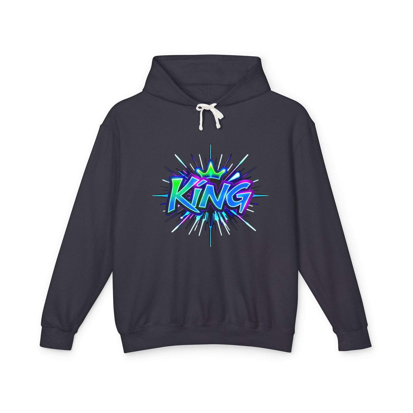Colorful King Hoodie for Trendy Casual Wear, Unisex Lightweight Sweatshirt for Men & Women, Perfect Gift for Birthdays, Hip Hop Vibes, [...]