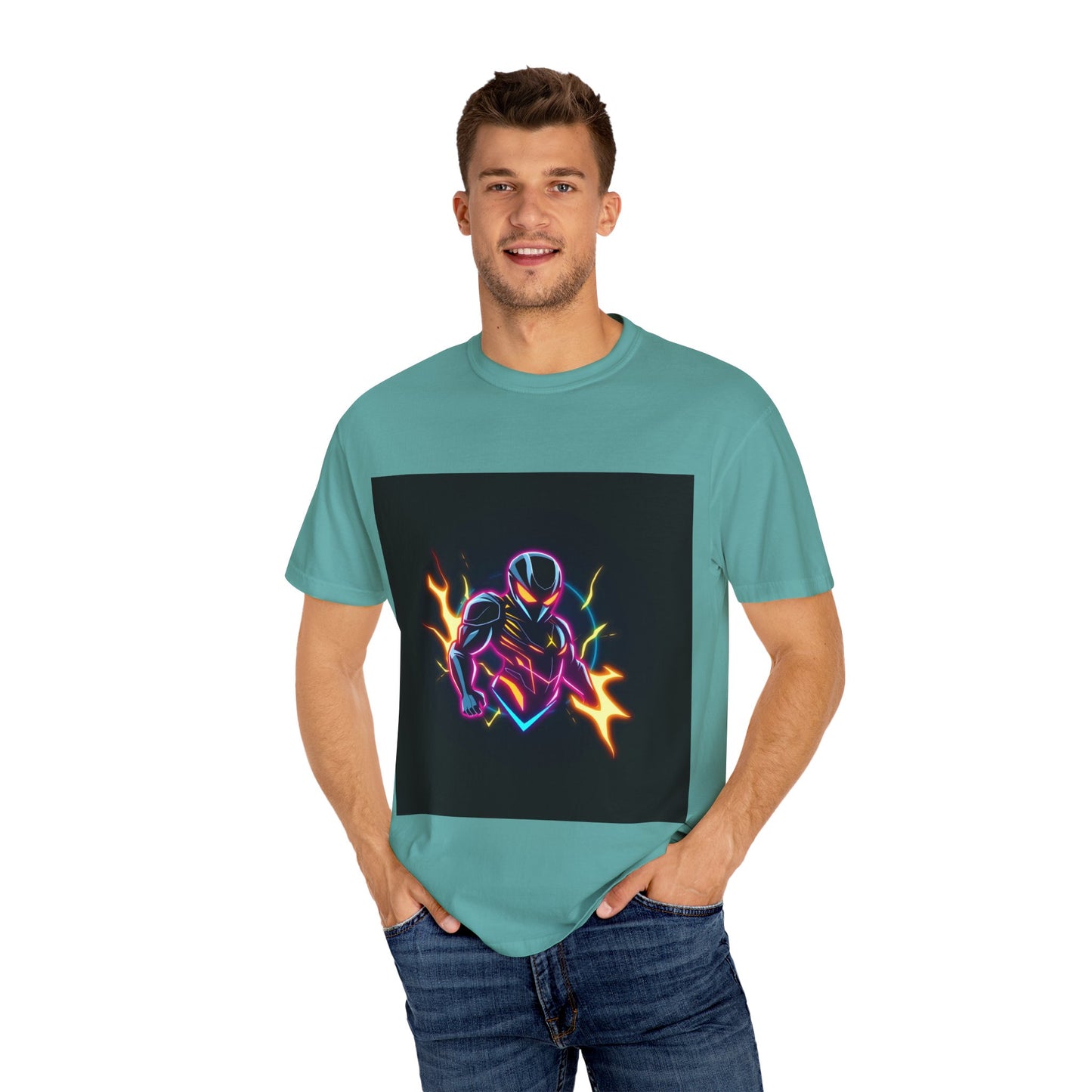 Vibrant Unisex Graphic T-Shirt, Cosmic Dreams Tee, Retro Neon Shirt, Stylish Casual Wear, Gift for Gamers & Dreamers