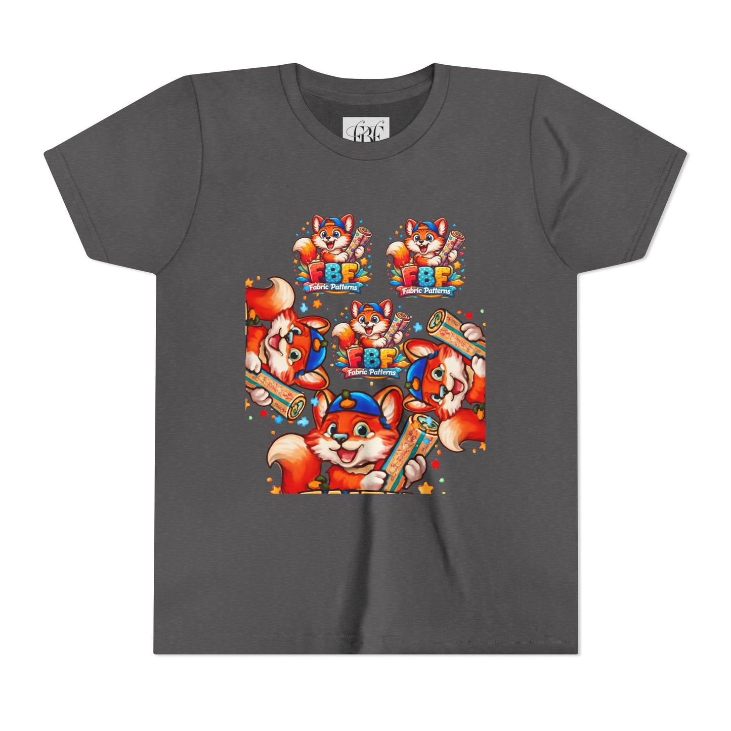 Youth Tee — Colorful Cartoon Fox 'FBF' Logo Kids Shirt