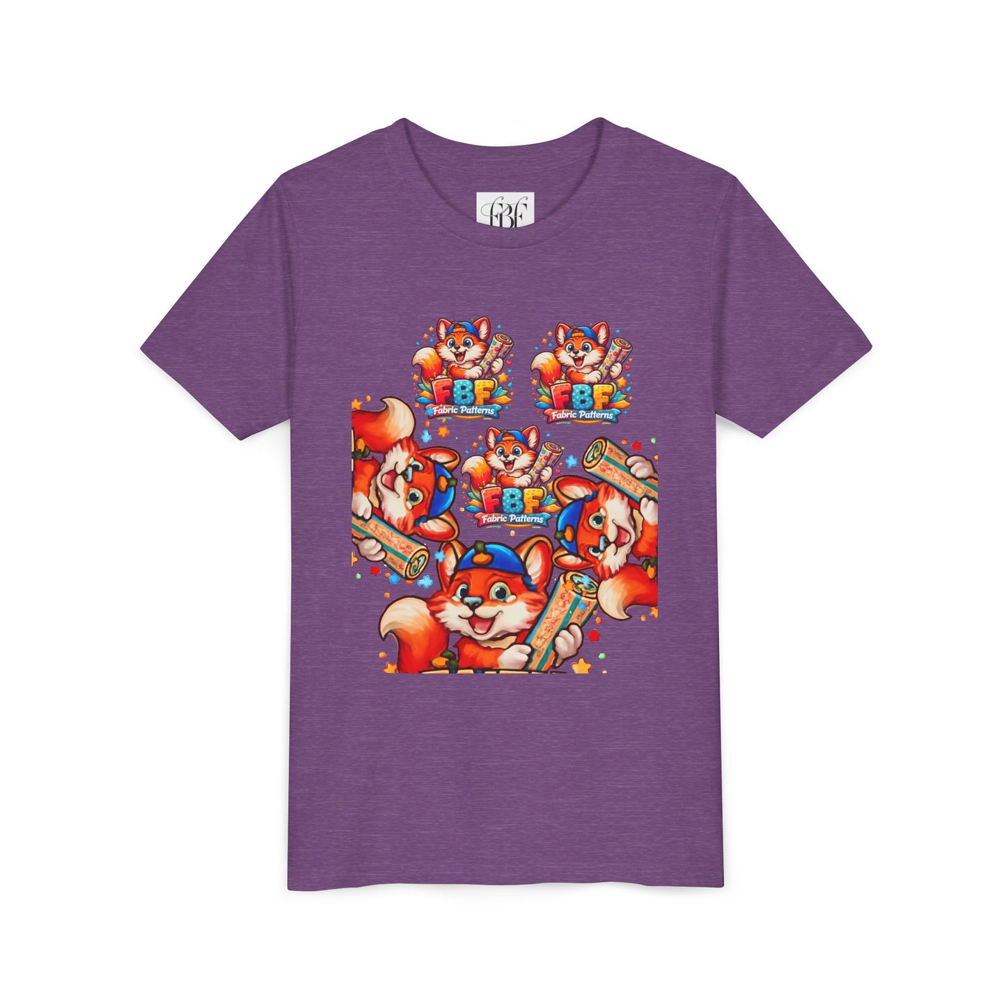 Youth Tee — Colorful Cartoon Fox 'FBF' Logo Kids Shirt