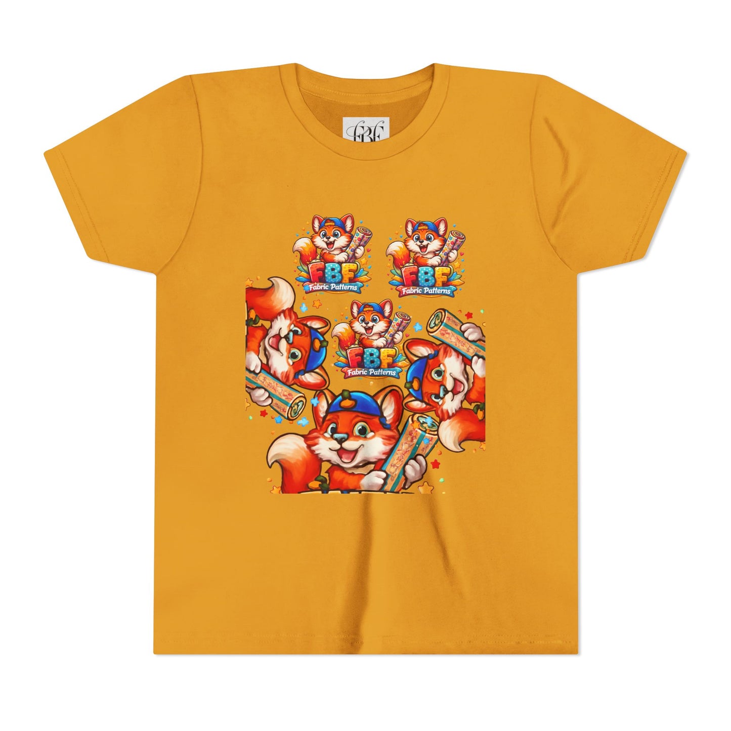 Youth Tee — Colorful Cartoon Fox 'FBF' Logo Kids Shirt