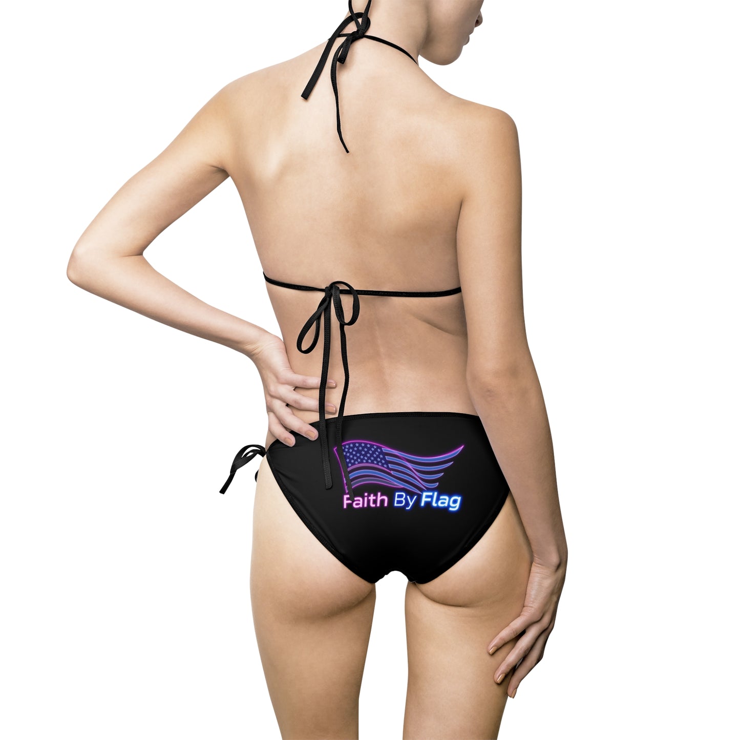 Vibrant Faith by Flag Women's Bikini Swimsuit, Summer Pool Party, Beachwear, Vacation Attire, Confidence Boosting Swimwear