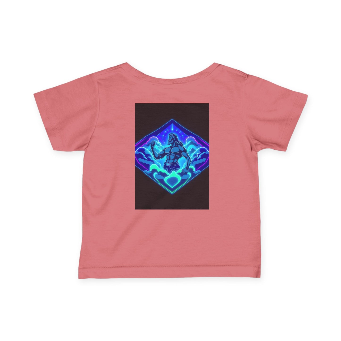 Infant Tee — "Alpha Is the Omega" Neon Christian Baby Shirt