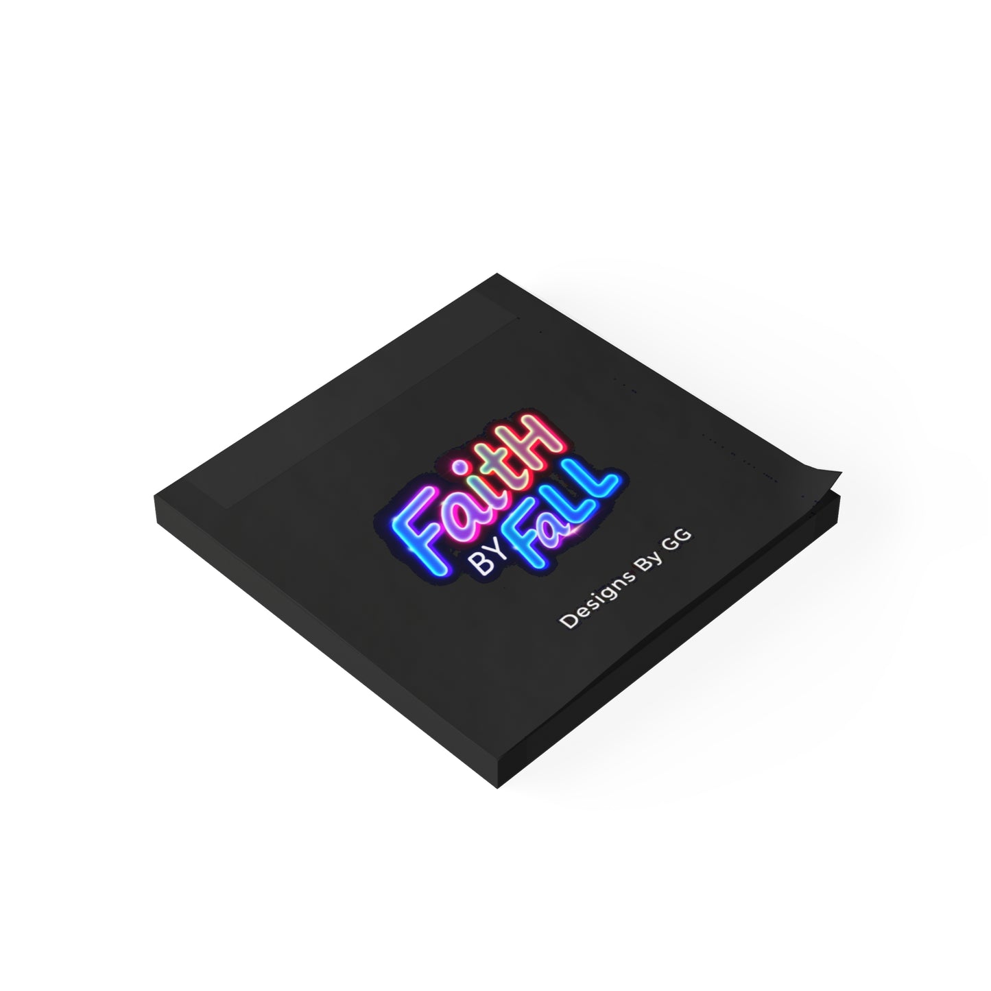 Motivational Post-it Note Pads - "Faith By Fall" Neon Design