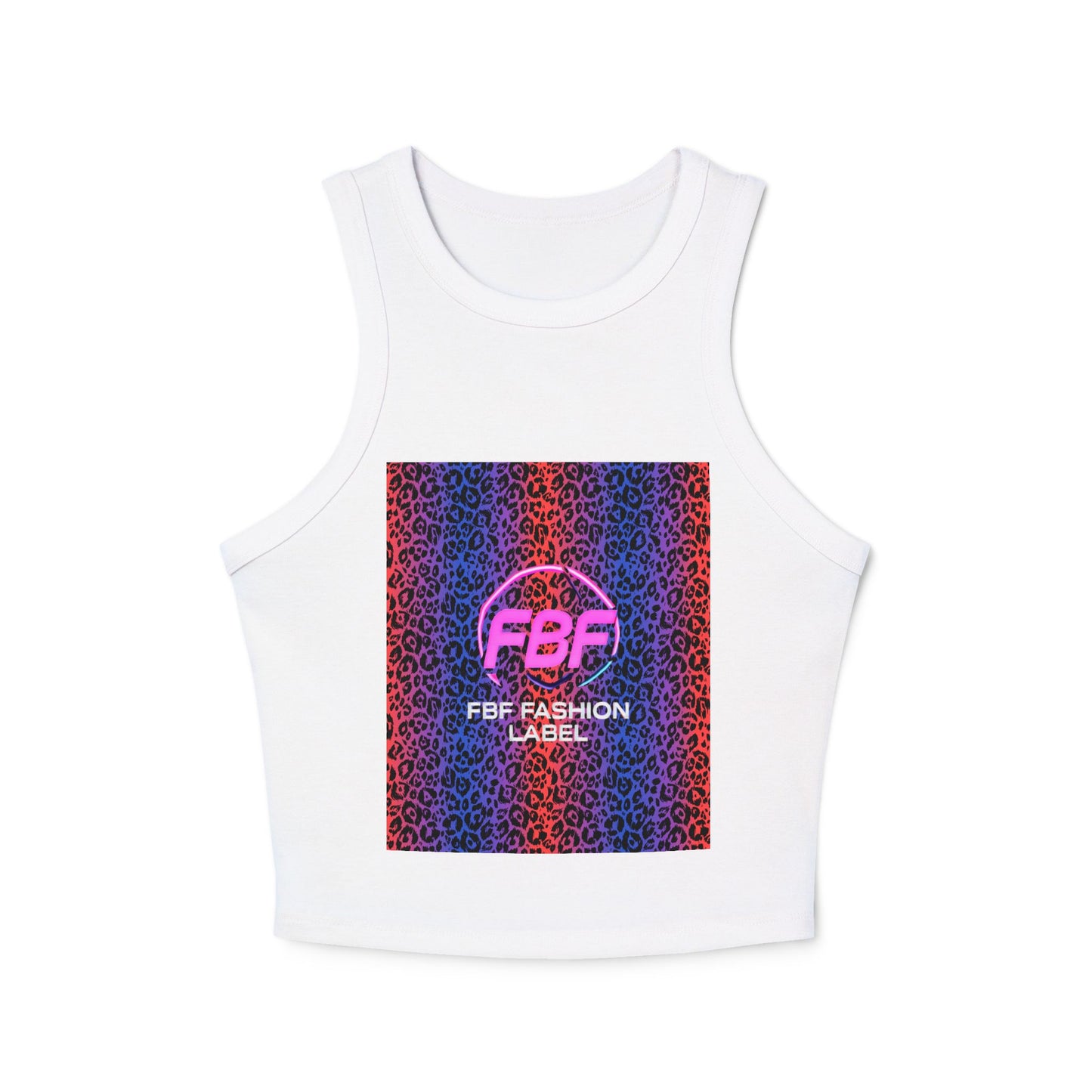 Pink FBF Women's Micro Rib Racer Tank Top