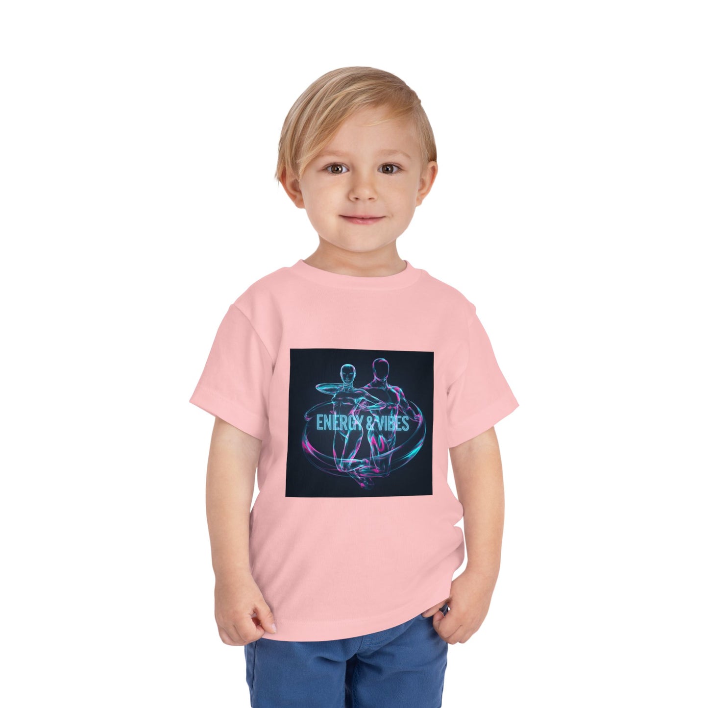 Toddler Tee — Energy & Vibes Neon Dance Graphic