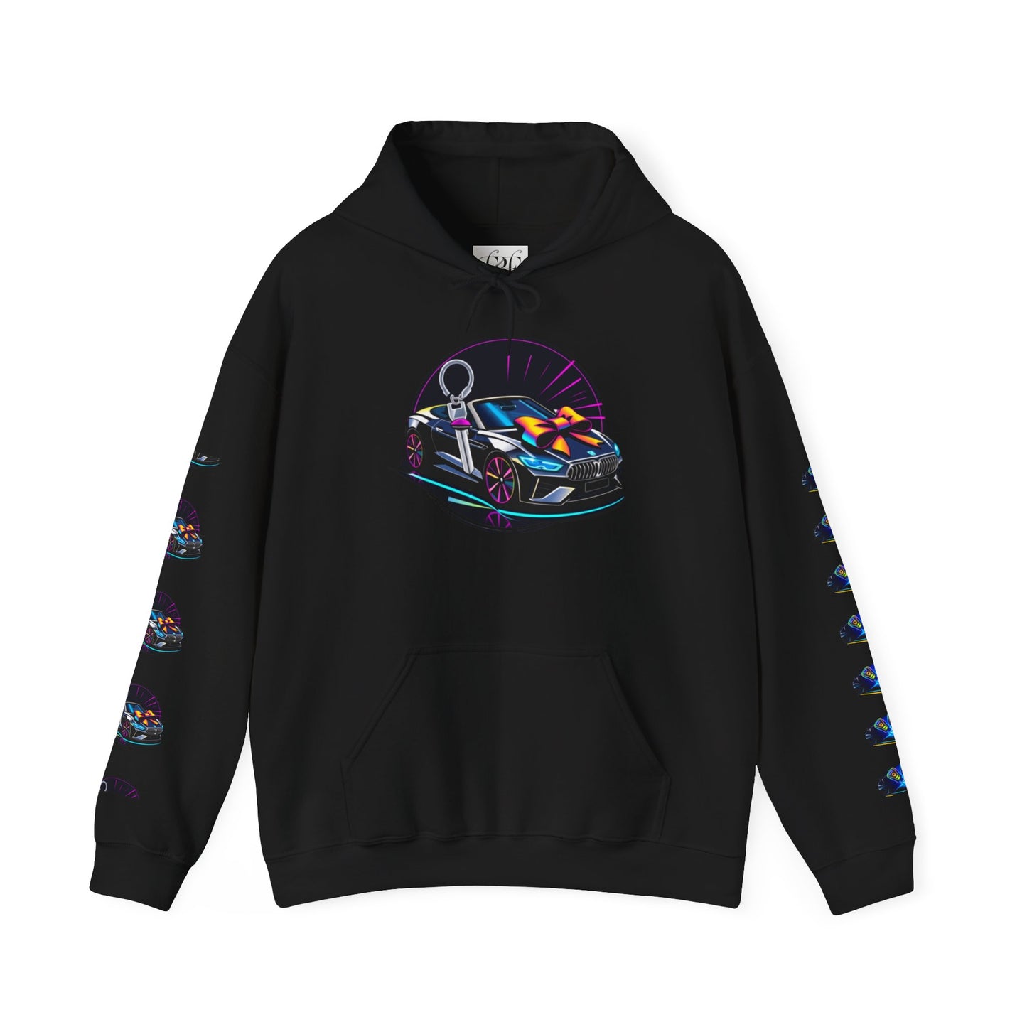 Stylish Unisex Heavy Blend™ Hoodie with Neon Design - Perfect for Winter Fashion & Casual Outings
