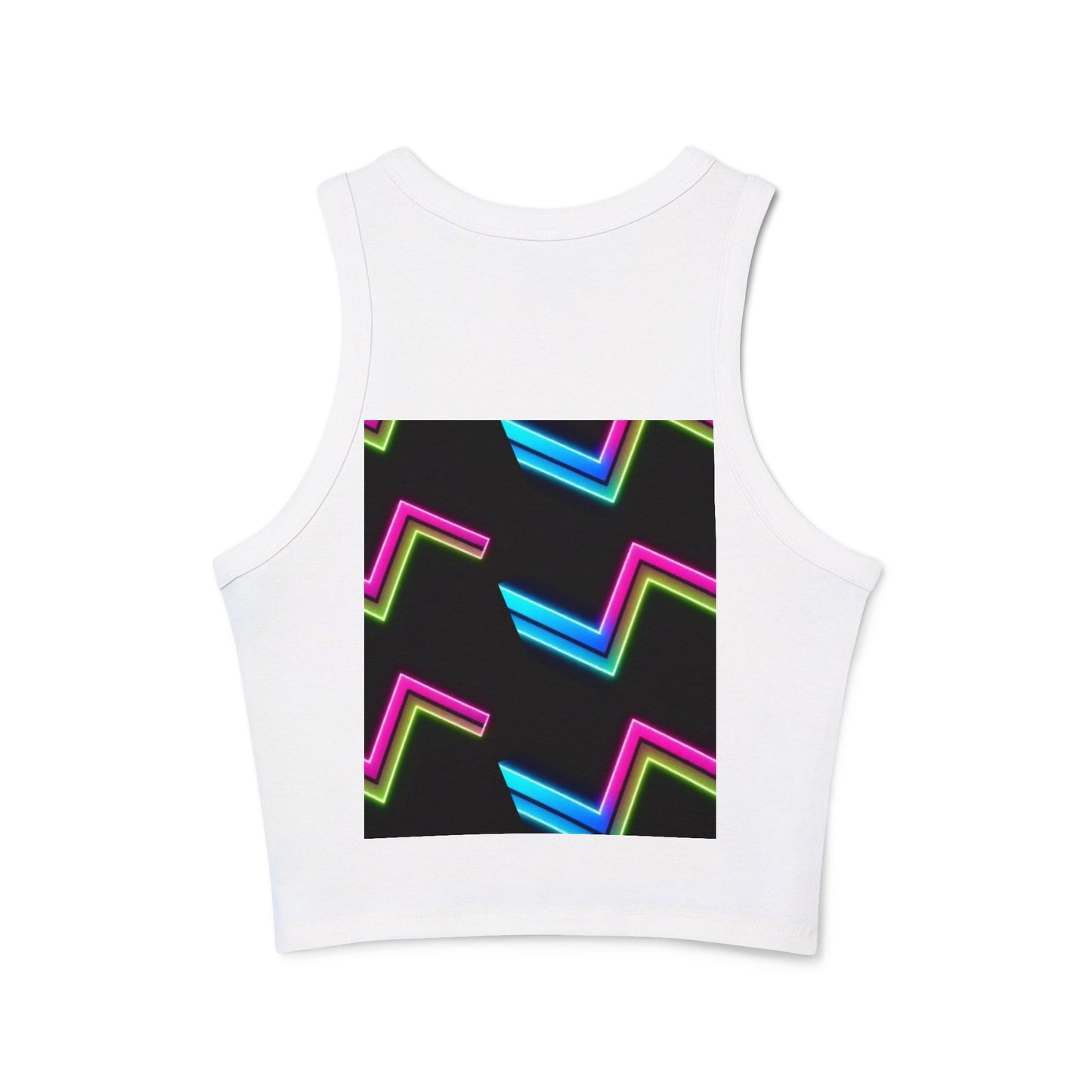 Neon Geometric Women's Racer Tank Top