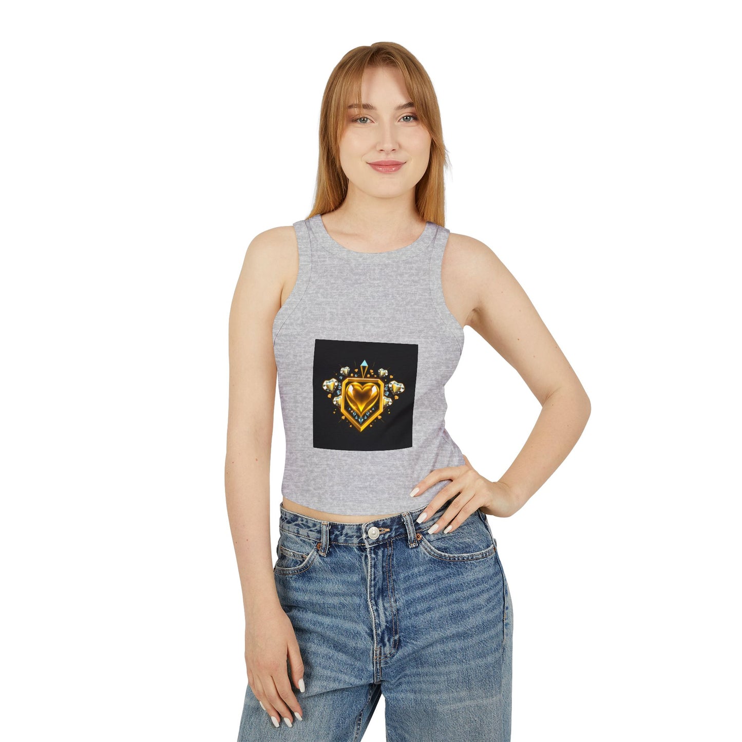 Heart Shield Women's Micro Rib Racer Tank Top