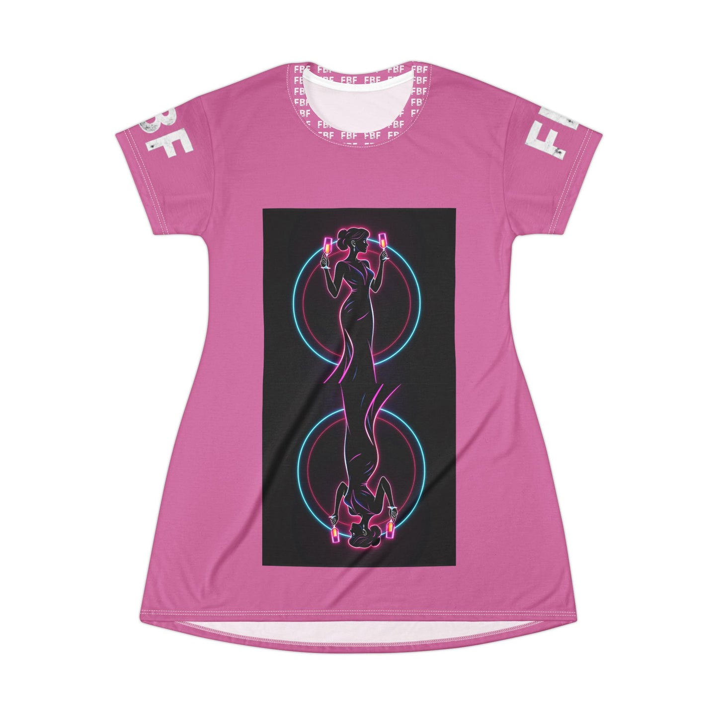 Neon Retro Vibes T‑Shirt Dress