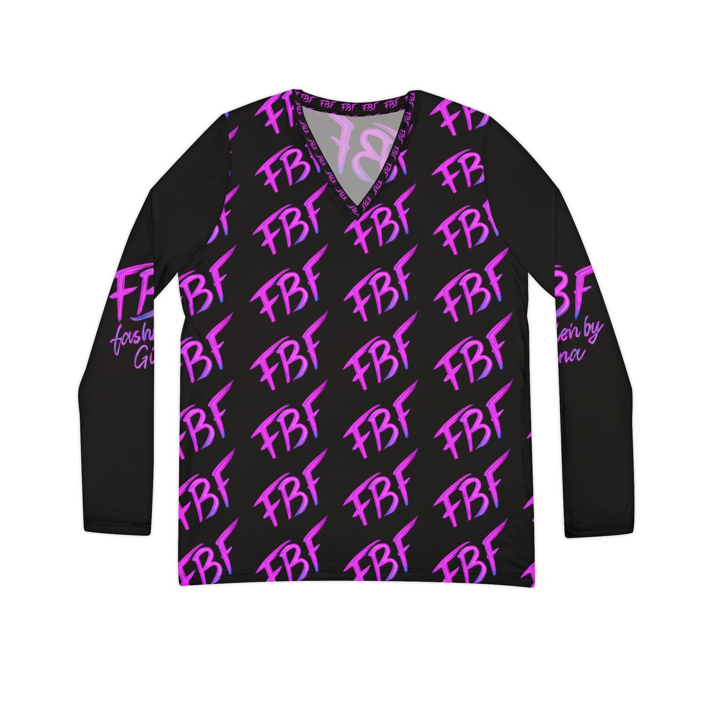 Women's Long Sleeve V-neck Shirt (AOP)