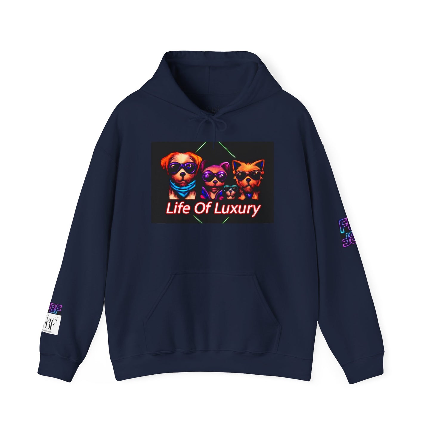 Luxury Life Unisex Hoodie - Cozy Sweatshirt for Pet Lovers, Gift for Birthdays, Everyday Wear, Chill Vibes, FBF Collection