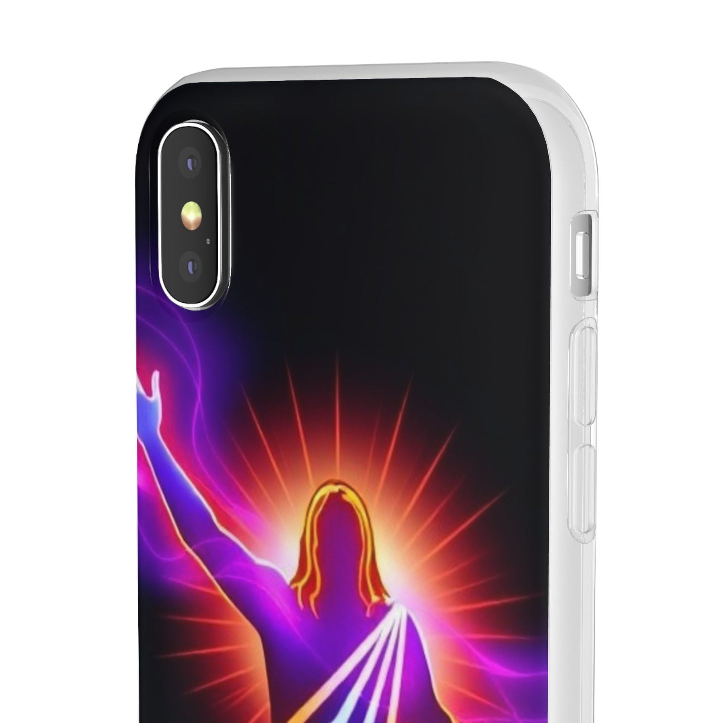 Inspirational Jesus Flexi Case - Colorful Phone Cover for Spiritual Connection