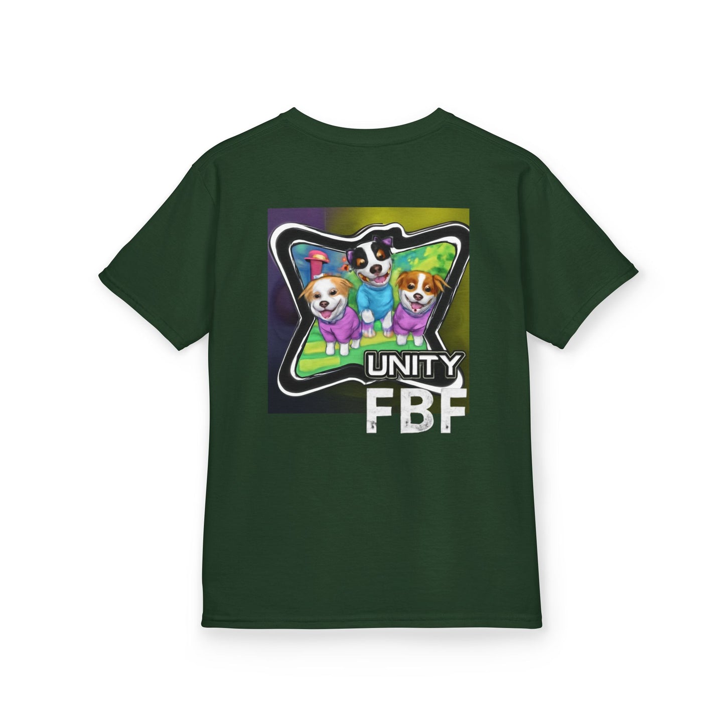 Colorful Dog-Themed Kids Tee - 'Unity Fun' Design