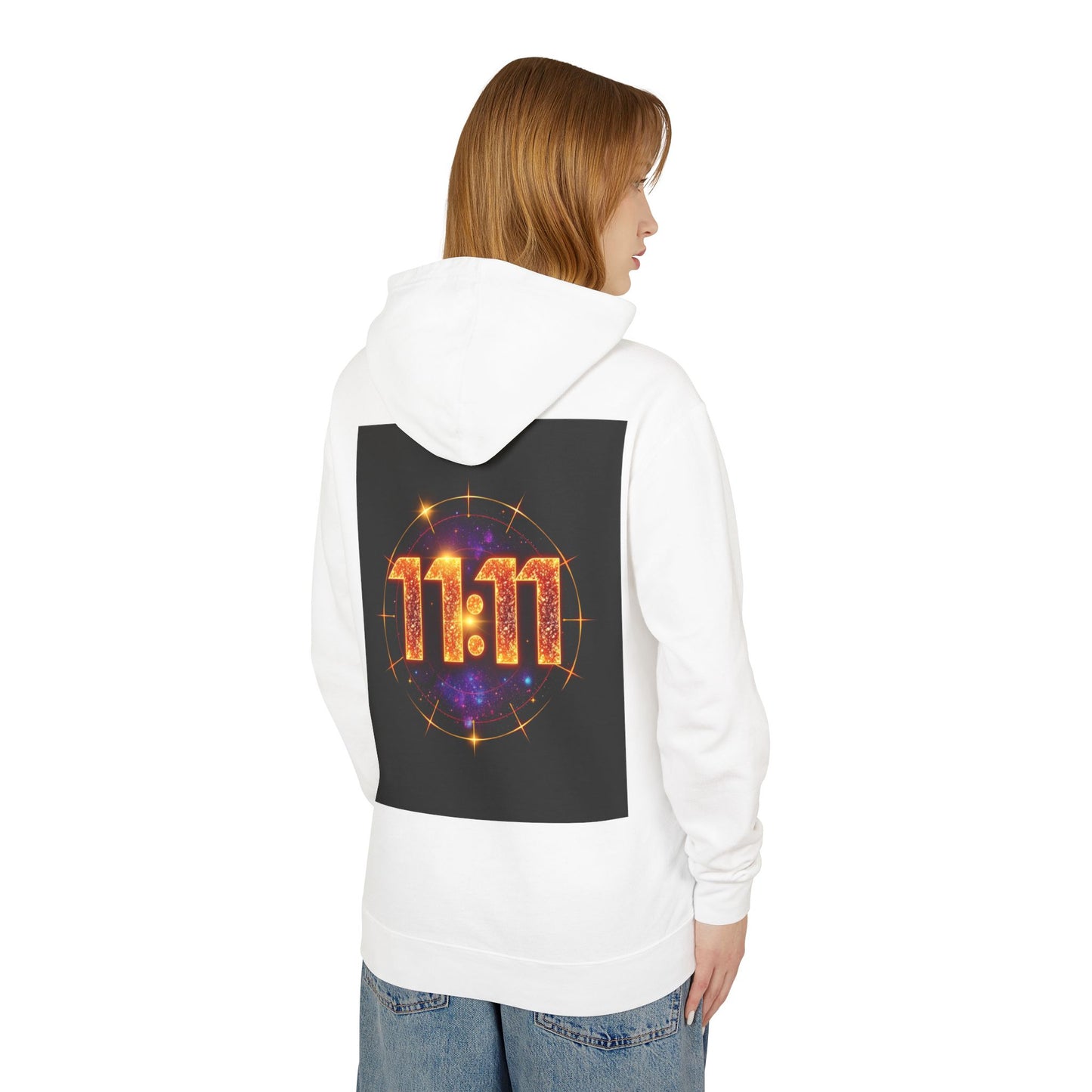 Glow-in-the-Dark Unisex Hoodie - Perfect for Magical Moments, Meditation, Gift for Dreamers, 11:11 Celebration, Trendy Fall Fashion