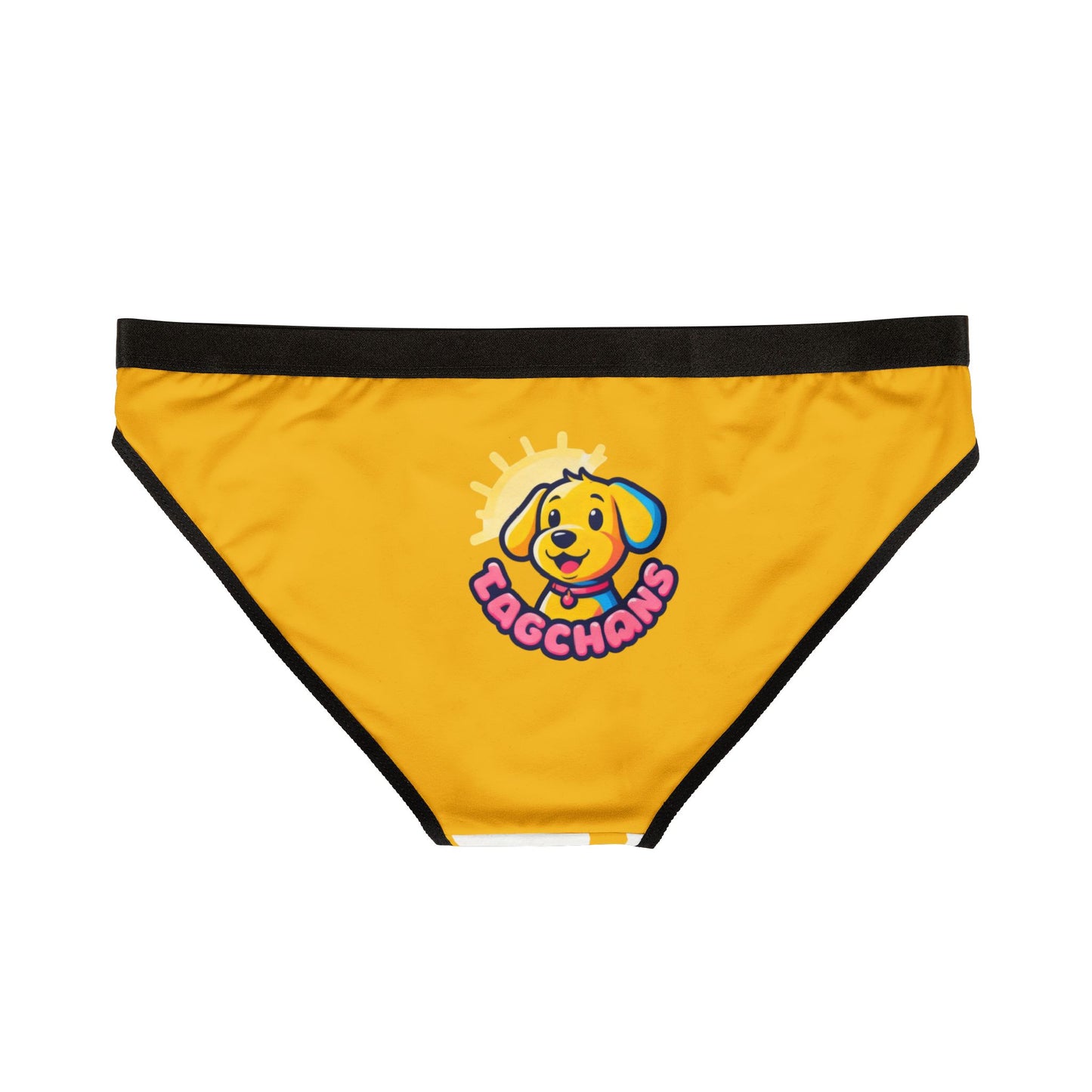 Dog Logo Bikini Briefs — Yellow TagChans Patterned Women's Underwear