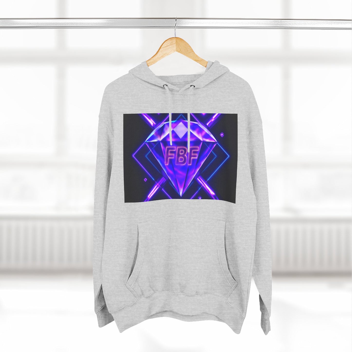 Futuristic Neon Fleece Hoodie, Stylish Sweatshirt, Vibrant Graphic Pullover, Perfect Gift for Tech Lovers, Unique Streetwear