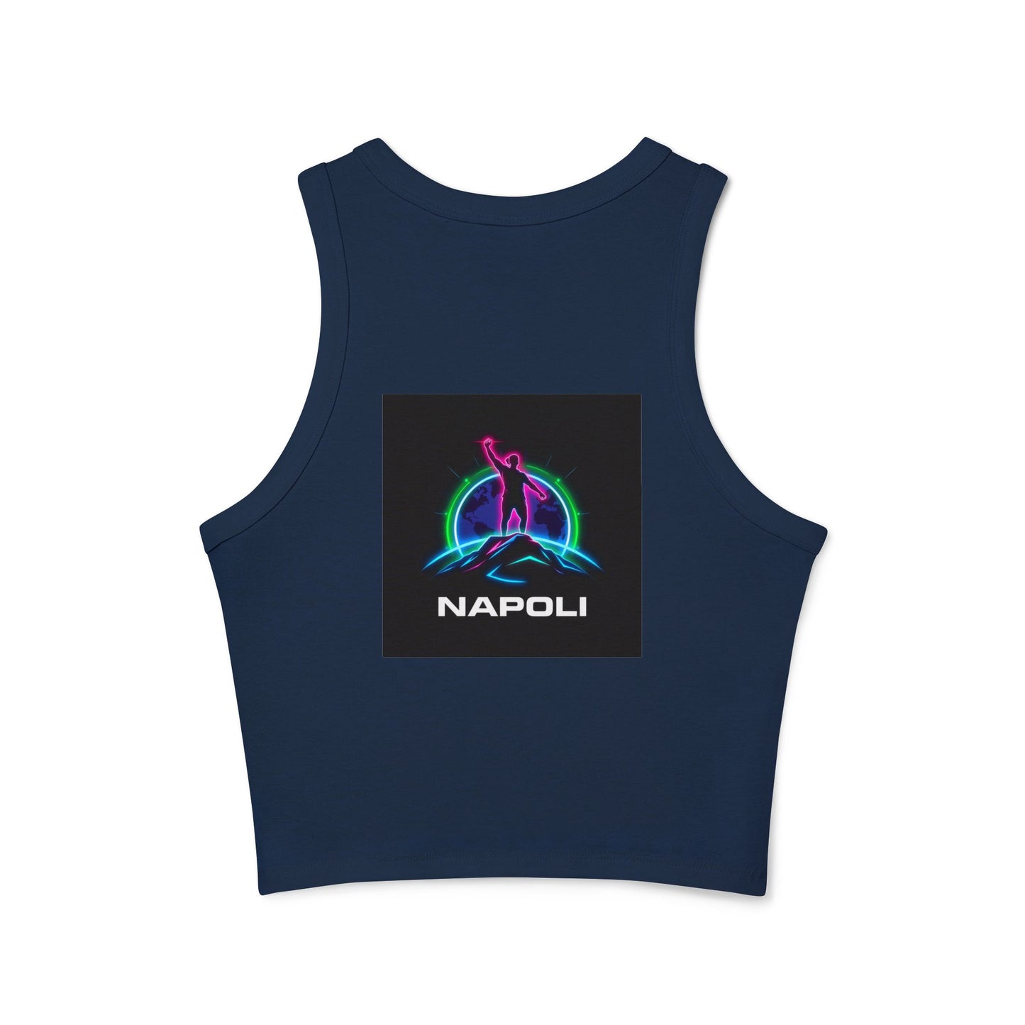 Vintage Napoli Racer Tank Top for Women, Trendy Summer Top, Athletic Wear, Casual Beach Outfit, Retro Graphic Competitive Apparel
