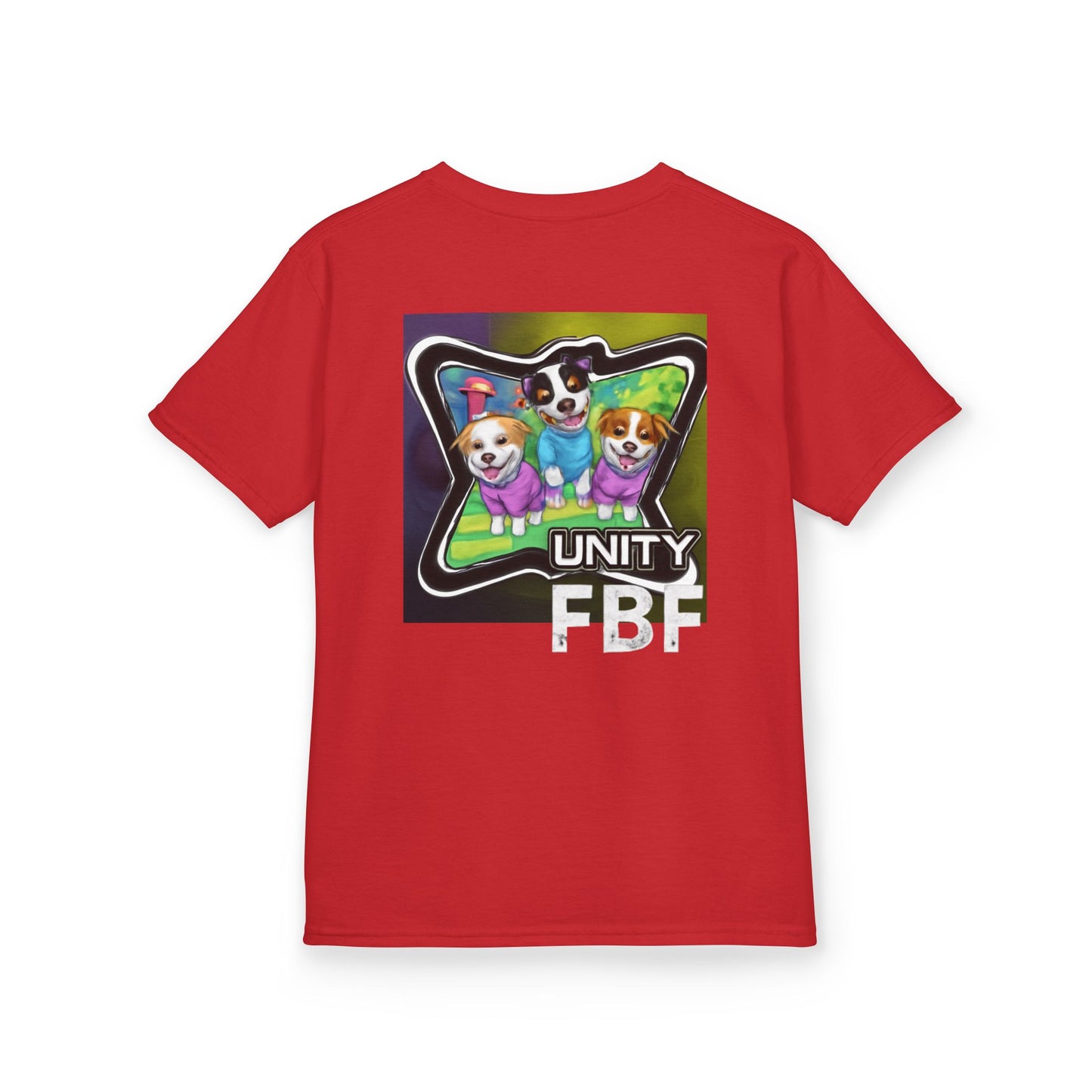 Colorful Dog-Themed Kids Tee - 'Unity Fun' Design