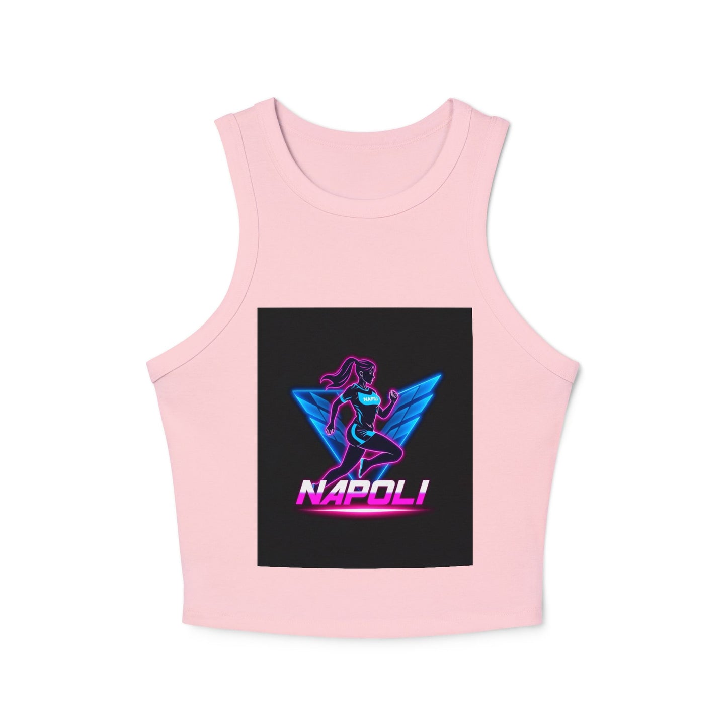 Vintage Napoli Racer Tank Top for Women, Trendy Summer Top, Athletic Wear, Casual Beach Outfit, Retro Graphic Competitive Apparel