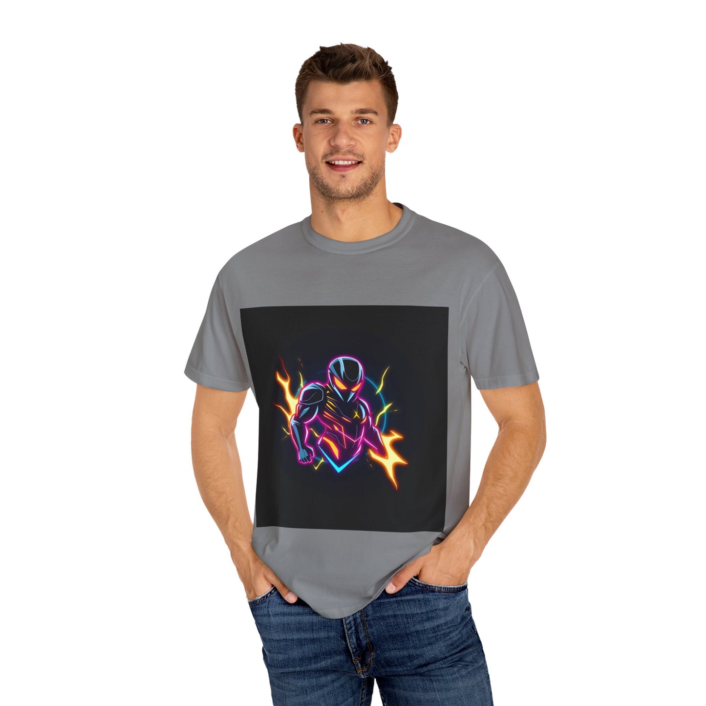 Vibrant Unisex Graphic T-Shirt, Cosmic Dreams Tee, Retro Neon Shirt, Stylish Casual Wear, Gift for Gamers & Dreamers