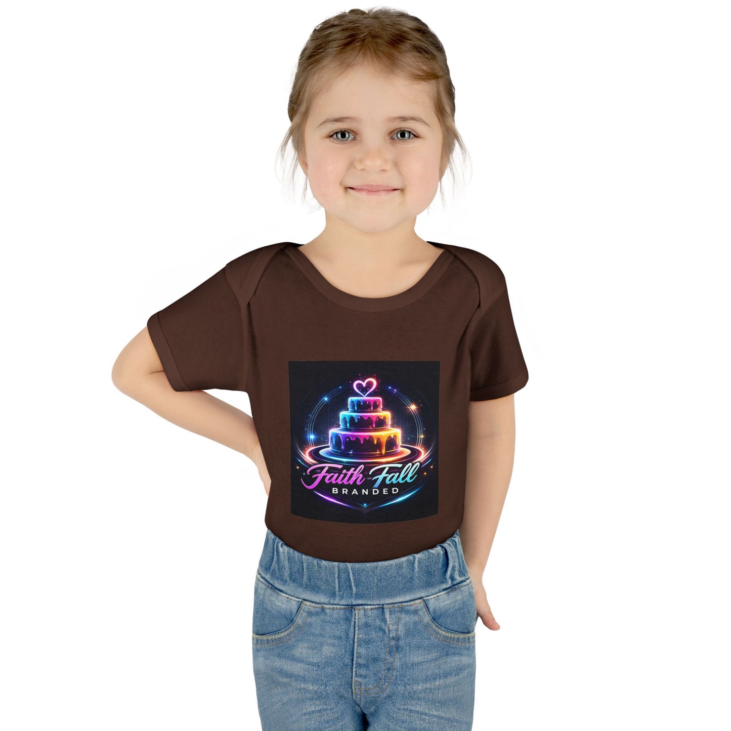 Infant Bodysuit — Neon Cake 'Faith, Fall, Brander' Baby Onesie