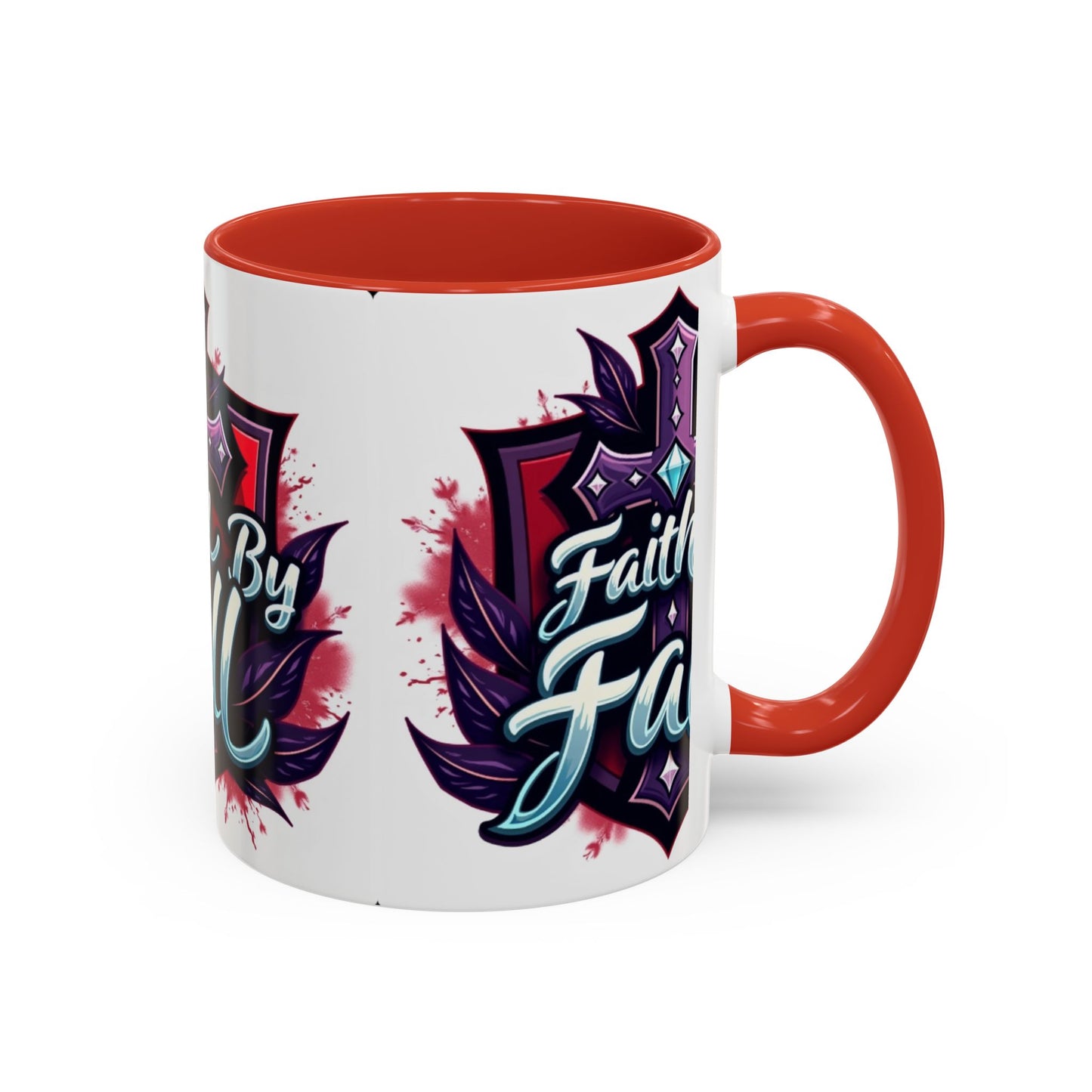 Faith By Fall Accent Coffee Mug, Inspirational Mug, Gift for Coffee Lovers, Autumn Decor, Fall Mugs, Personalized Drinkware