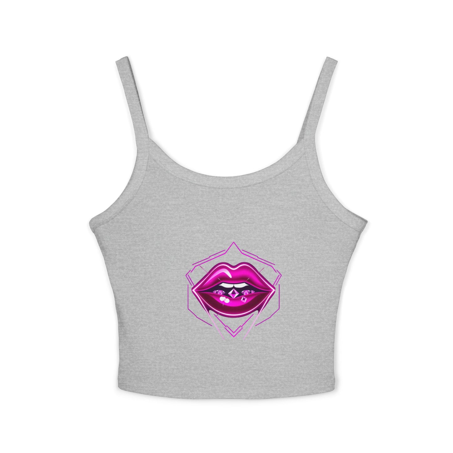 Feminine Graphic Tank Top with Bold Lip Design, Stylish Summer Wear, Perfect for Festivals, Parties, Gifts for Fashion Lovers, Women's [...]