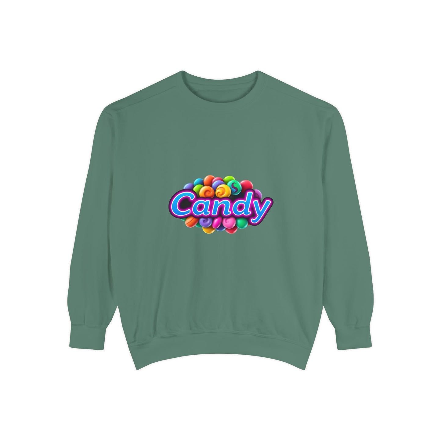 Candy-Themed Unisex Garment-Dyed Sweatshirt - Nostalgic Apparel for Sweet Lovers, Cozy Casual Wear, Gift for Candy Lovers, Colorful [...]