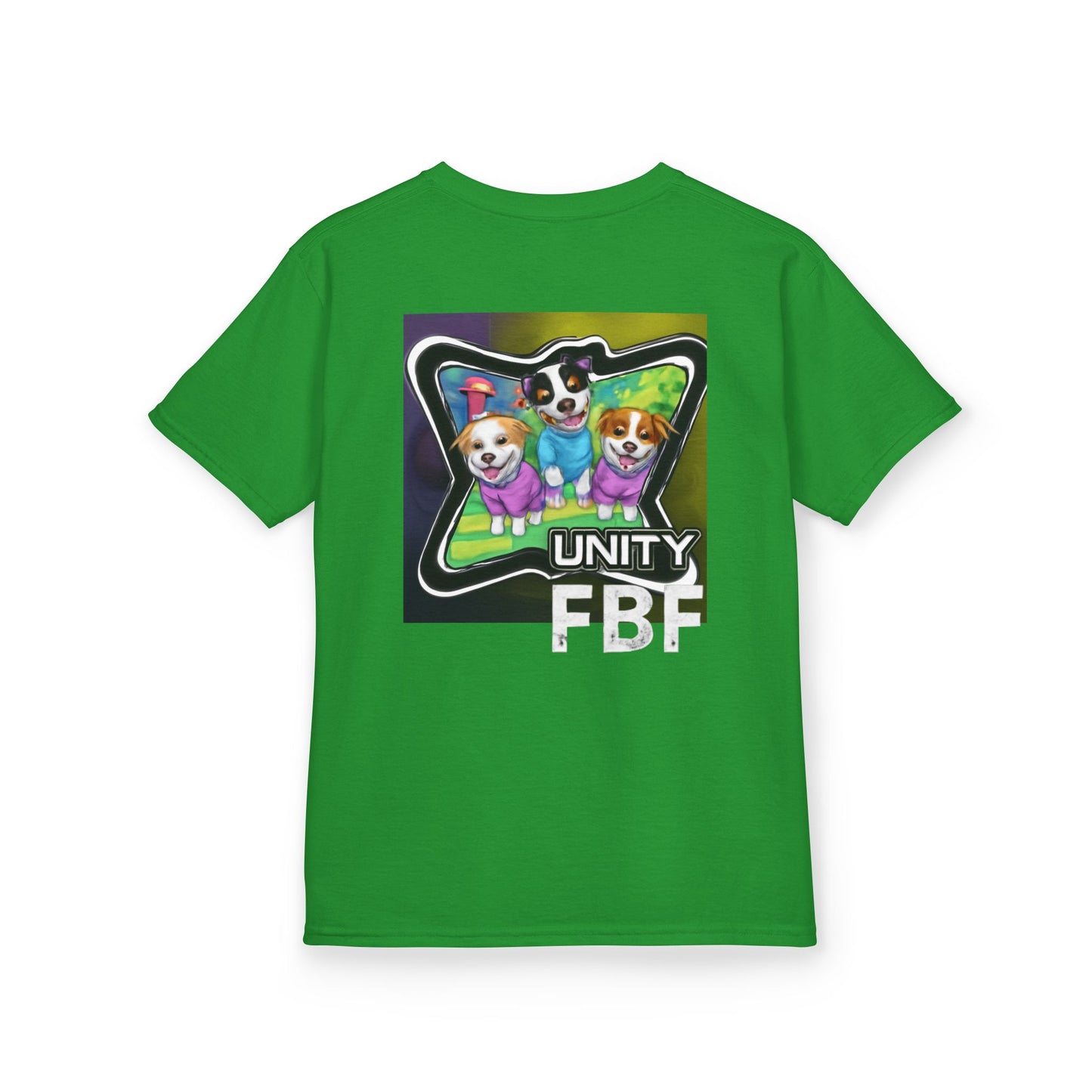 Colorful Dog-Themed Kids Tee - 'Unity Fun' Design