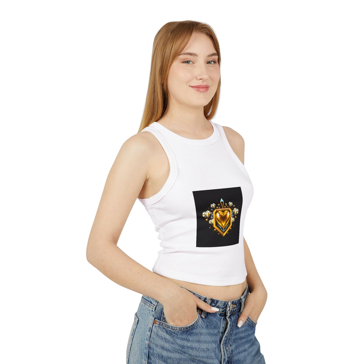 Heart Shield Women's Micro Rib Racer Tank Top