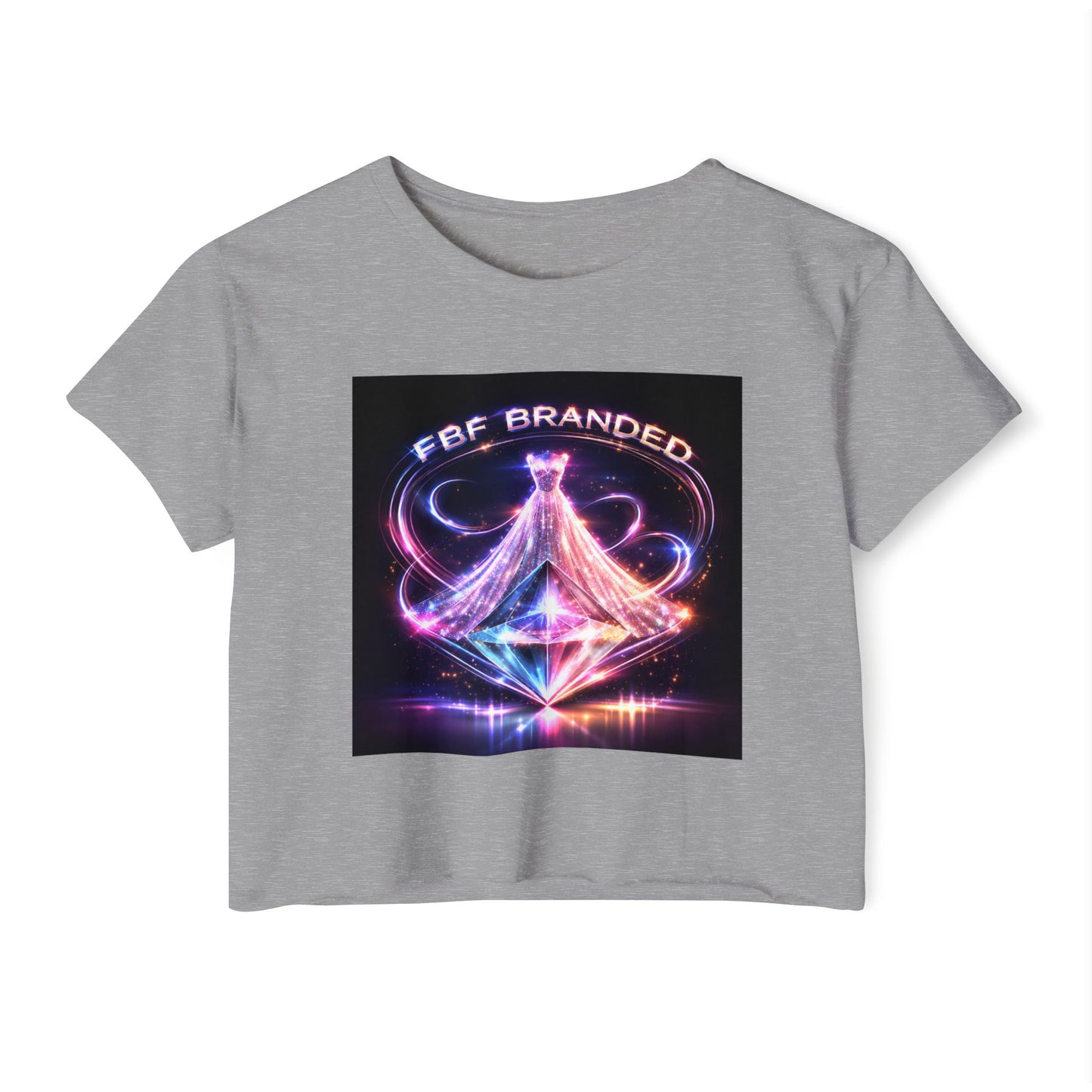Festival Glow Crop Top — Neon 'FBF Branded' Rave Graphic